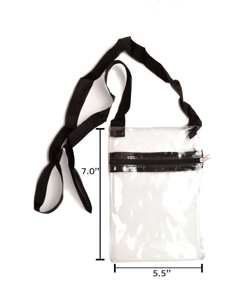 The Stadium Clear Cross Body Bag Black