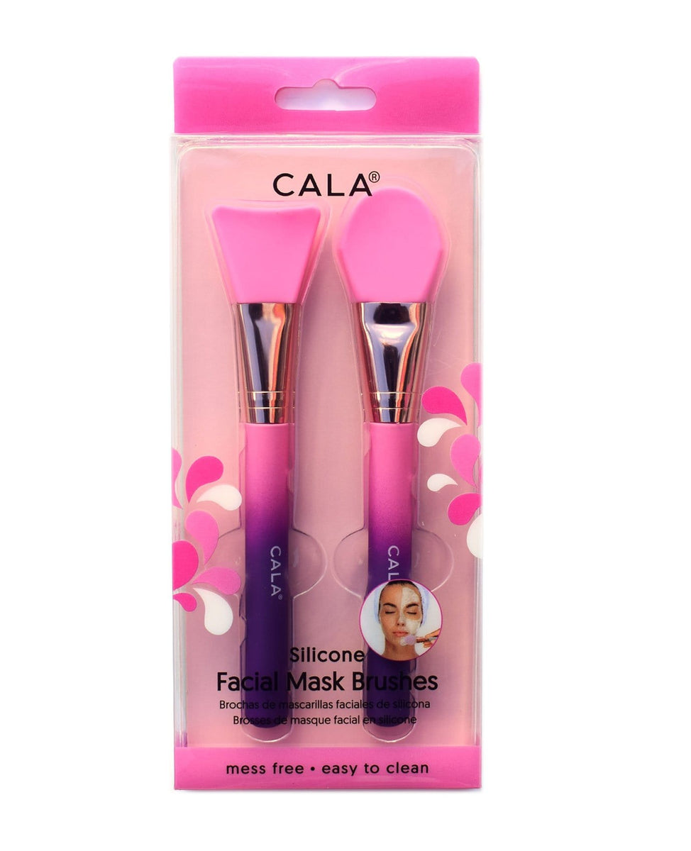 SILICONE FACIAL MASK BRUSH: PINK (2PC)