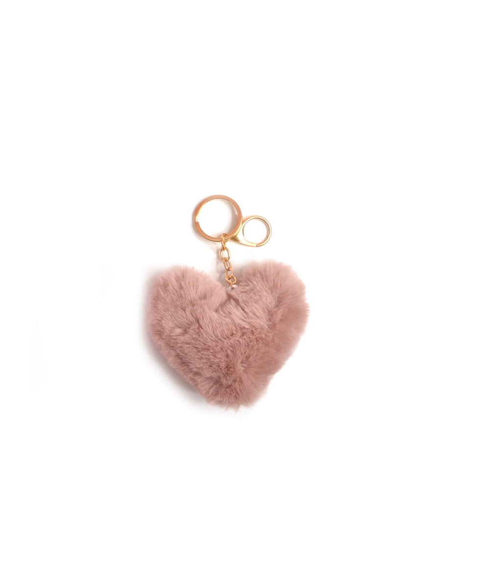 Heart Pom Pom Keychain – CHERRIE