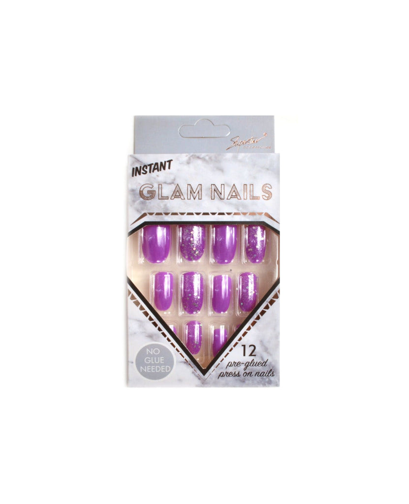 Glam Glitter Almond  Press On Nail
