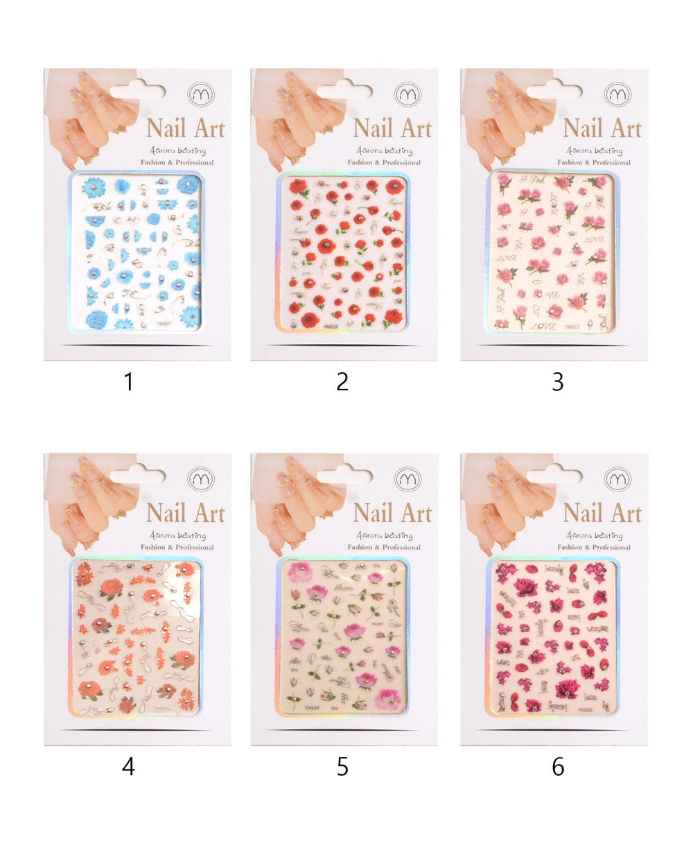 Flower Nail Stickers
