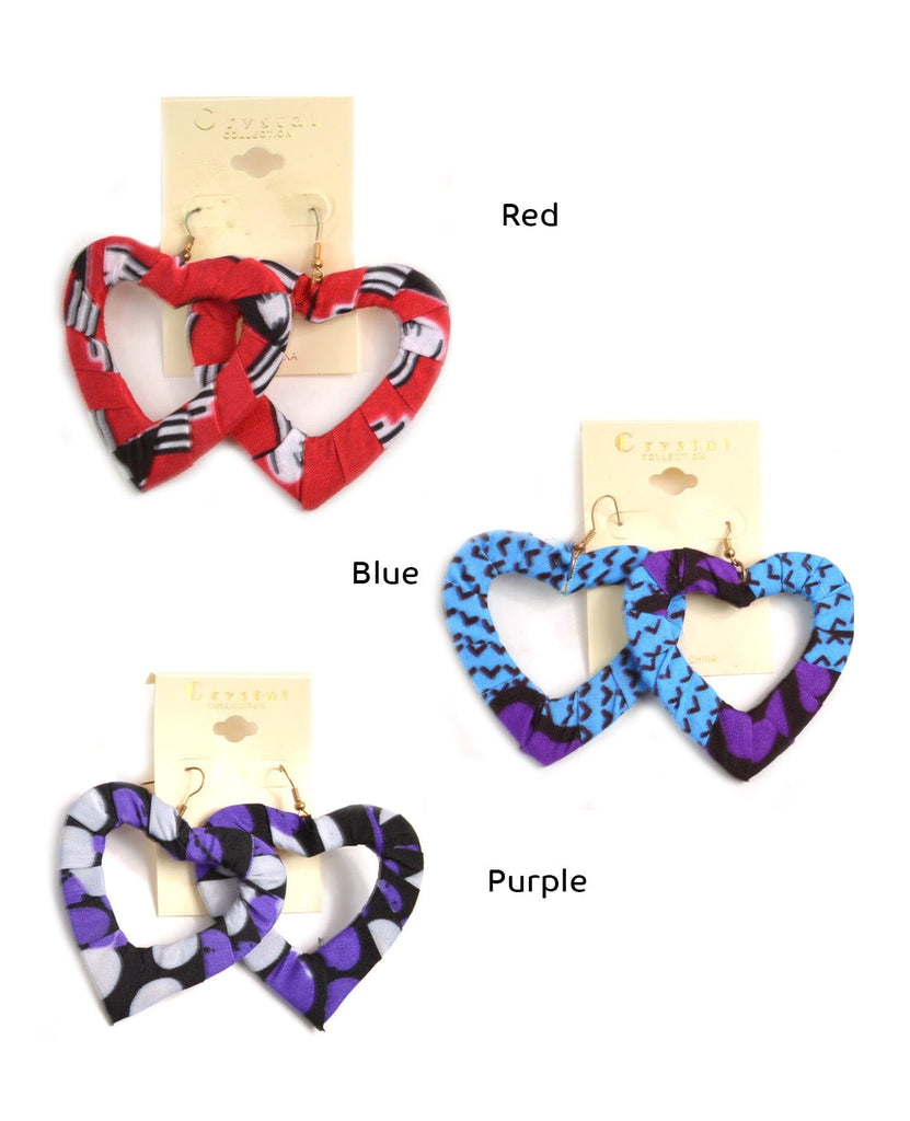 Heart Fabric Earrings