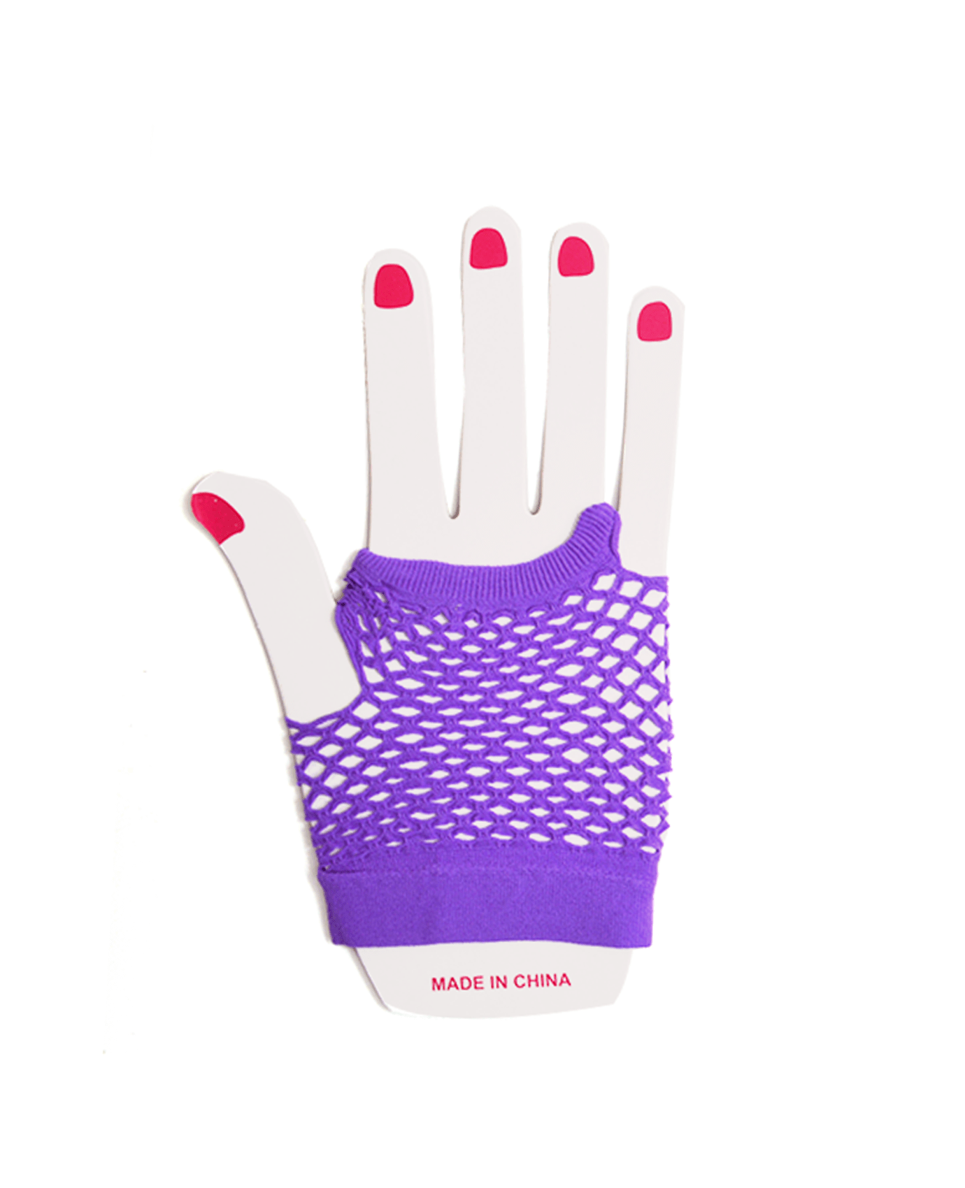 Neon Fishnet Gloves Black