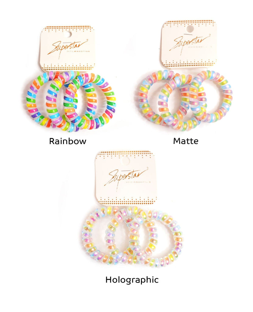 Bright Color Spiral Hair Ties