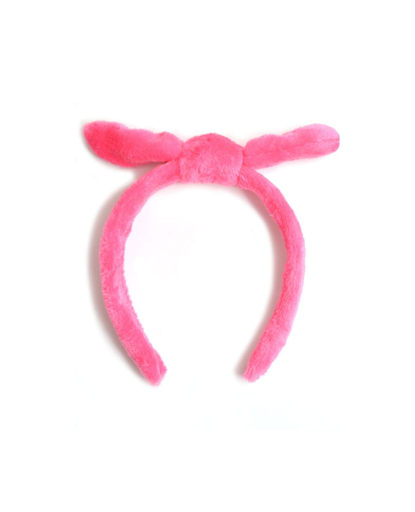 Pink Fluffy Bow Knot Headband