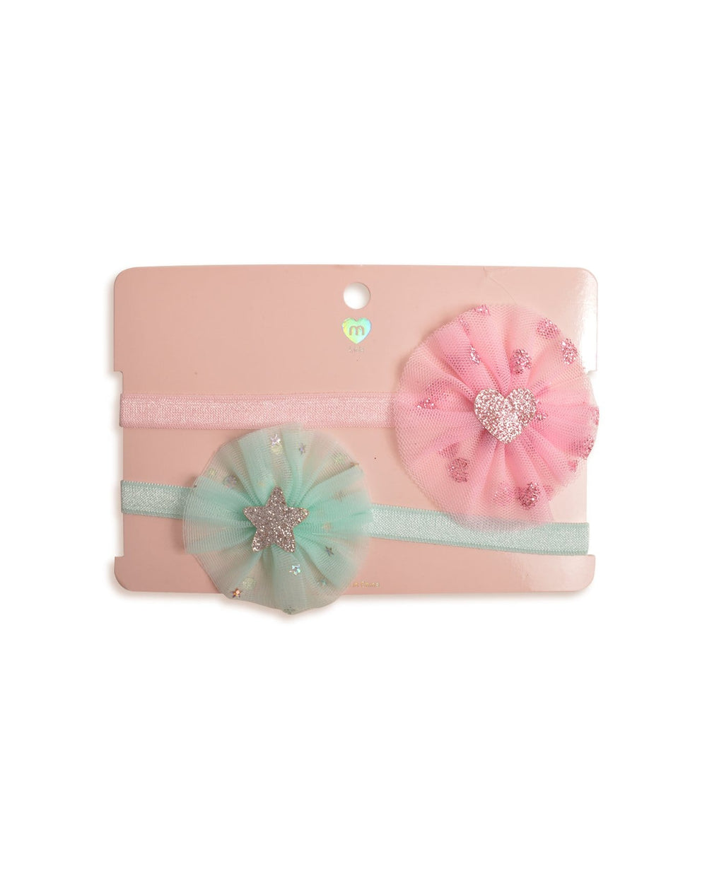 pink and mint baby headbands
