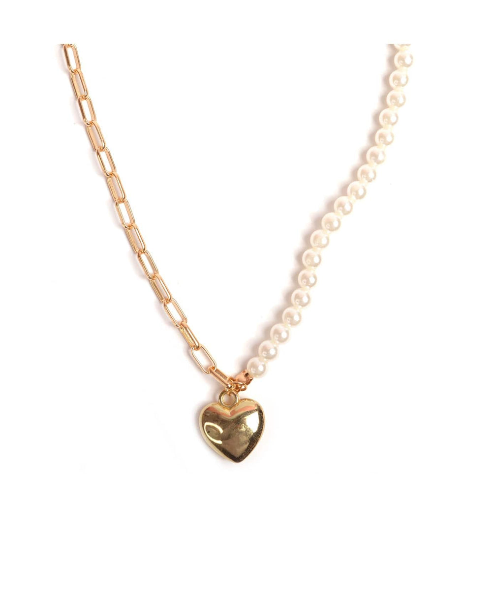 $1 Heart Pearl Necklace