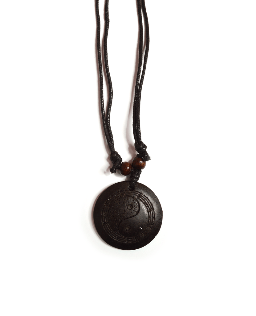 Yin-Yang In Wood Necklace