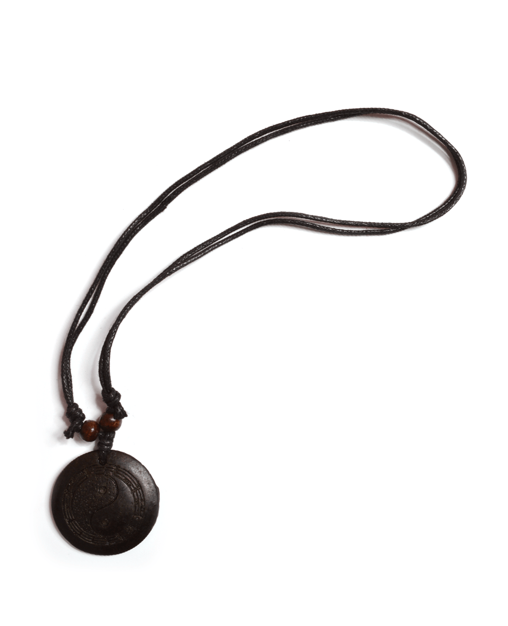 Yin-Yang In Wood Necklace