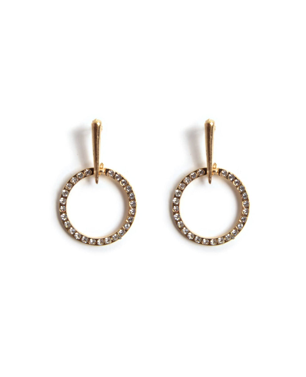 gold rhinestone earrings