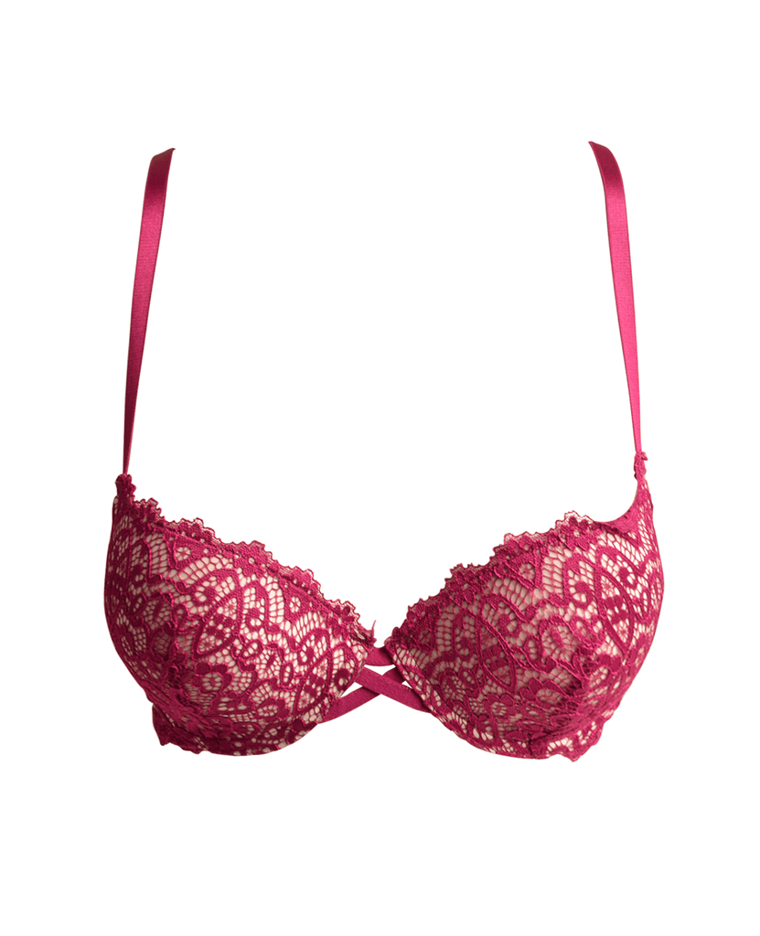 b.temptd Night/Pink-Mist b.amazing Lace-Trim Balconette Bra – CheapUndies