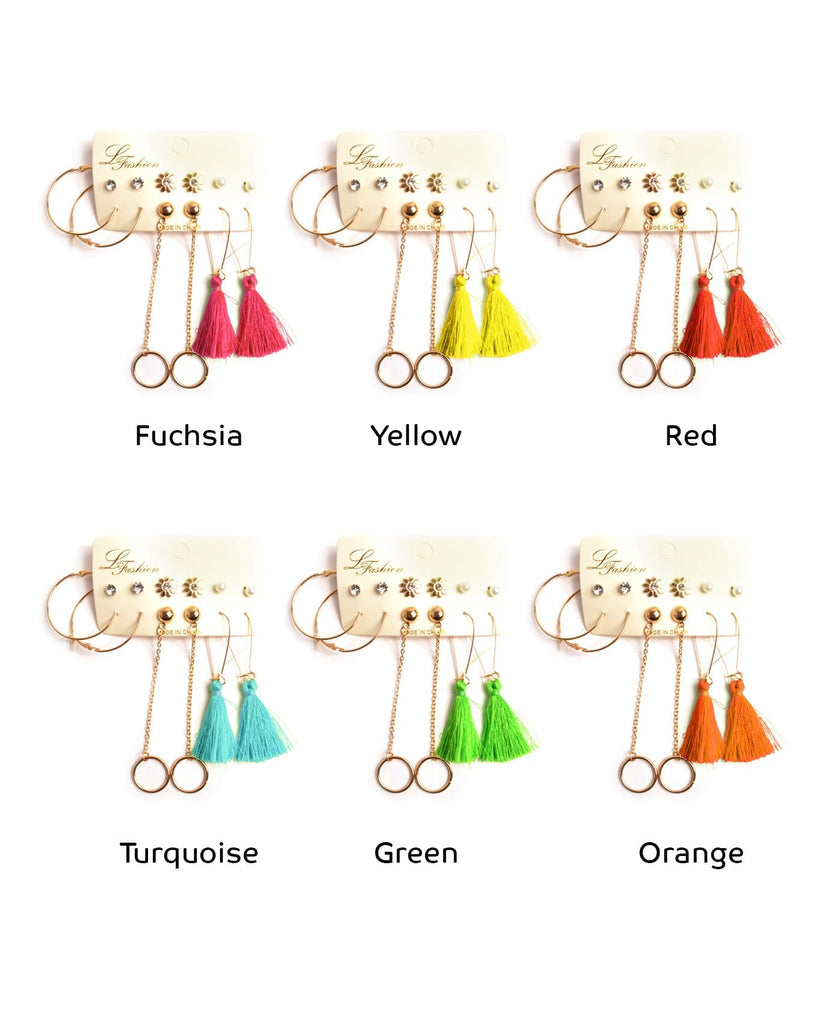 colorful tassel earrings
