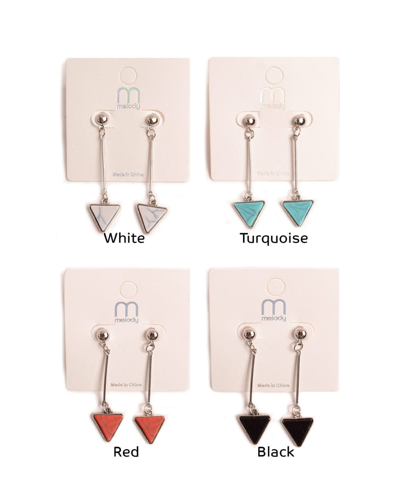 Triangle Marble Earrings