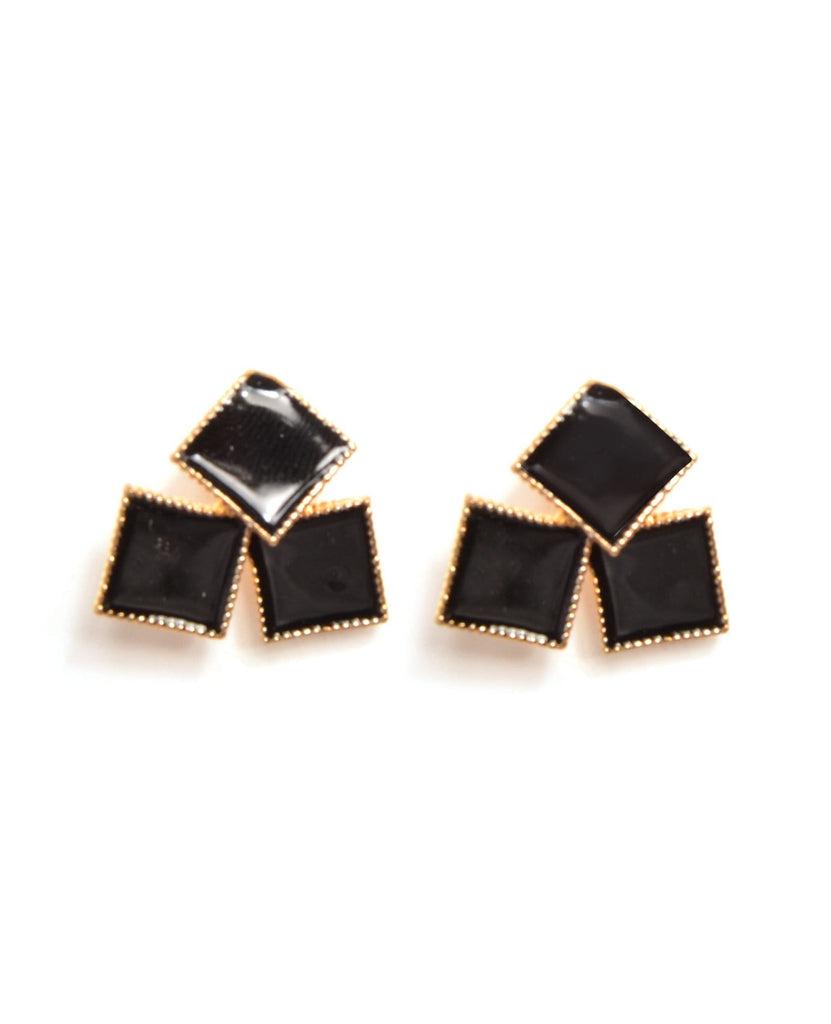 black square earrings