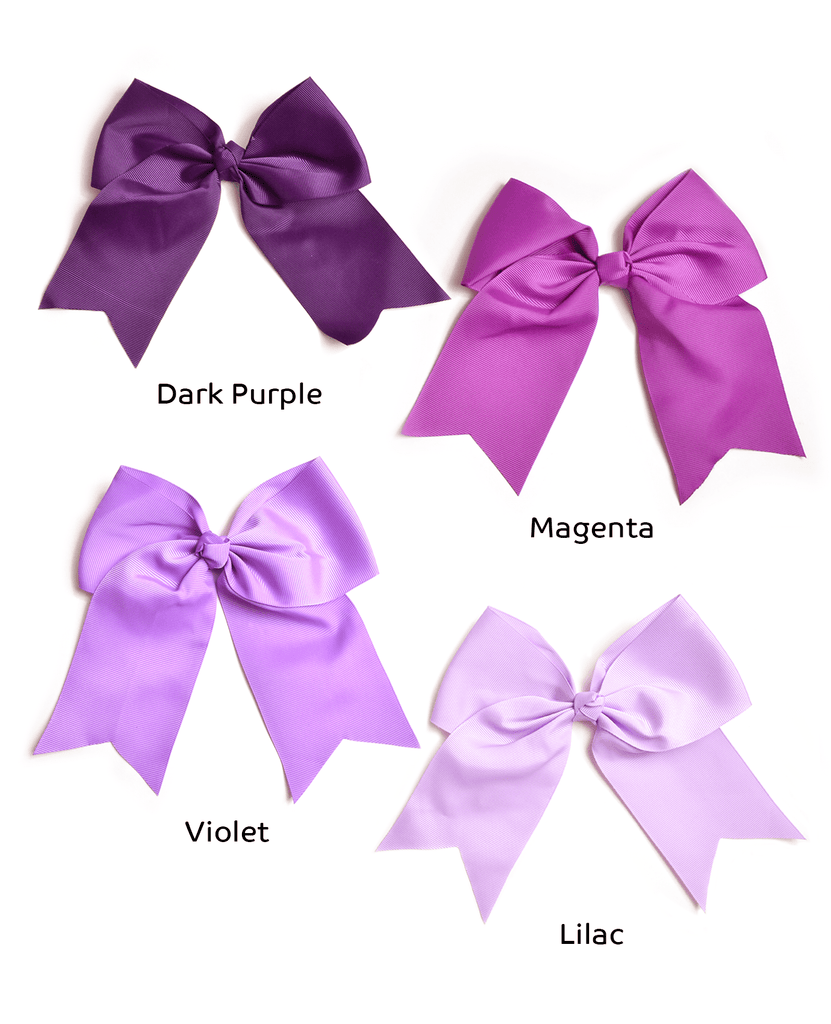 purple cheer bows