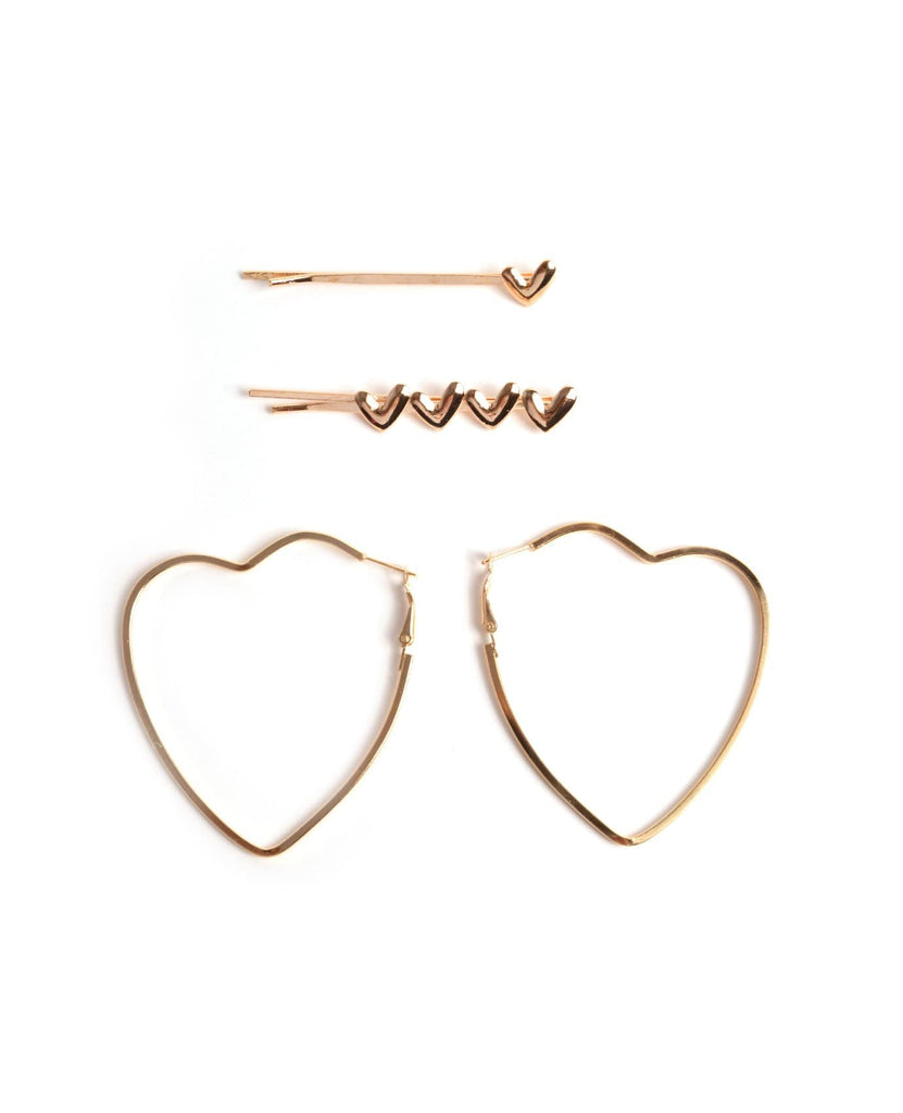 Heart-shaped hoop earring