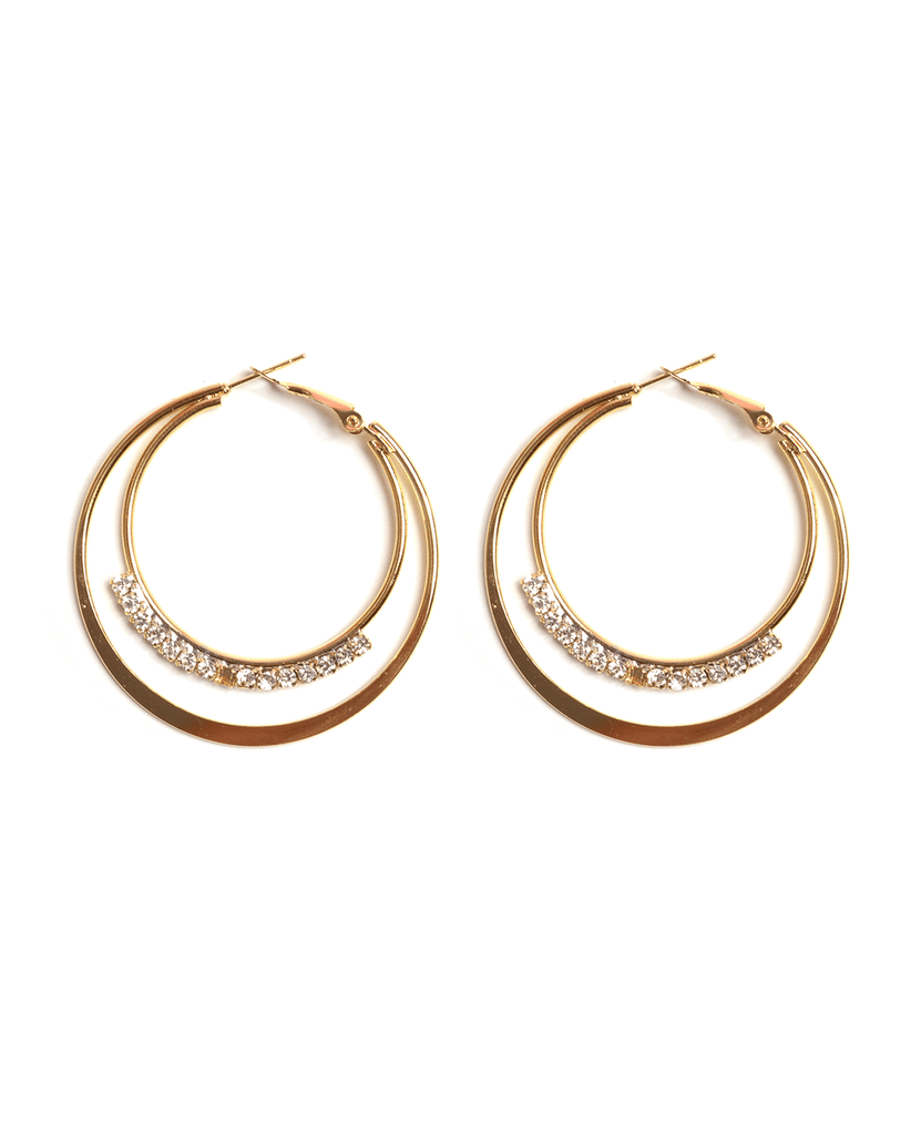 hoop earrings with rhinestones