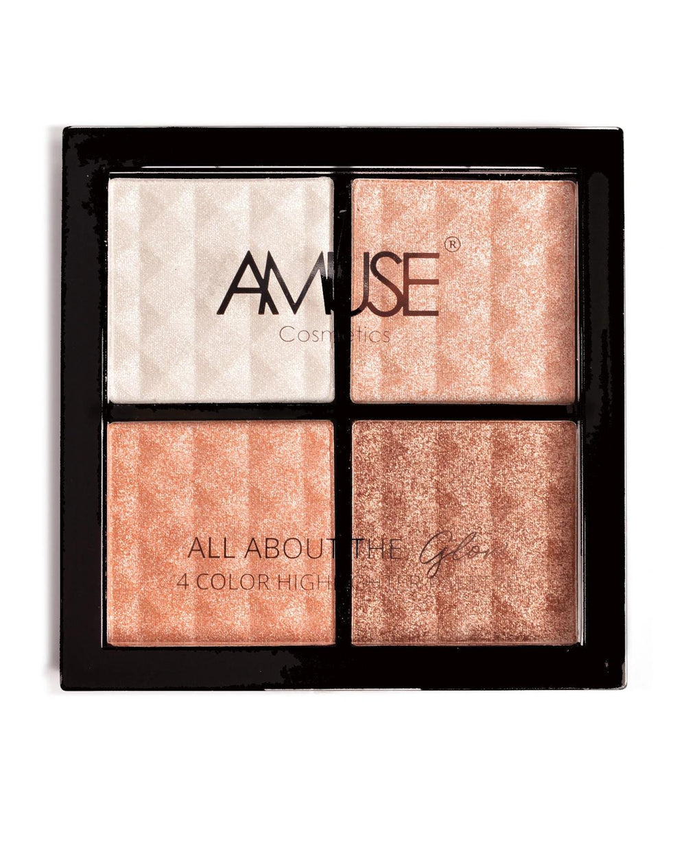 Amuse All About The Glow 4 Color Highlighter Palette, COSMETIC