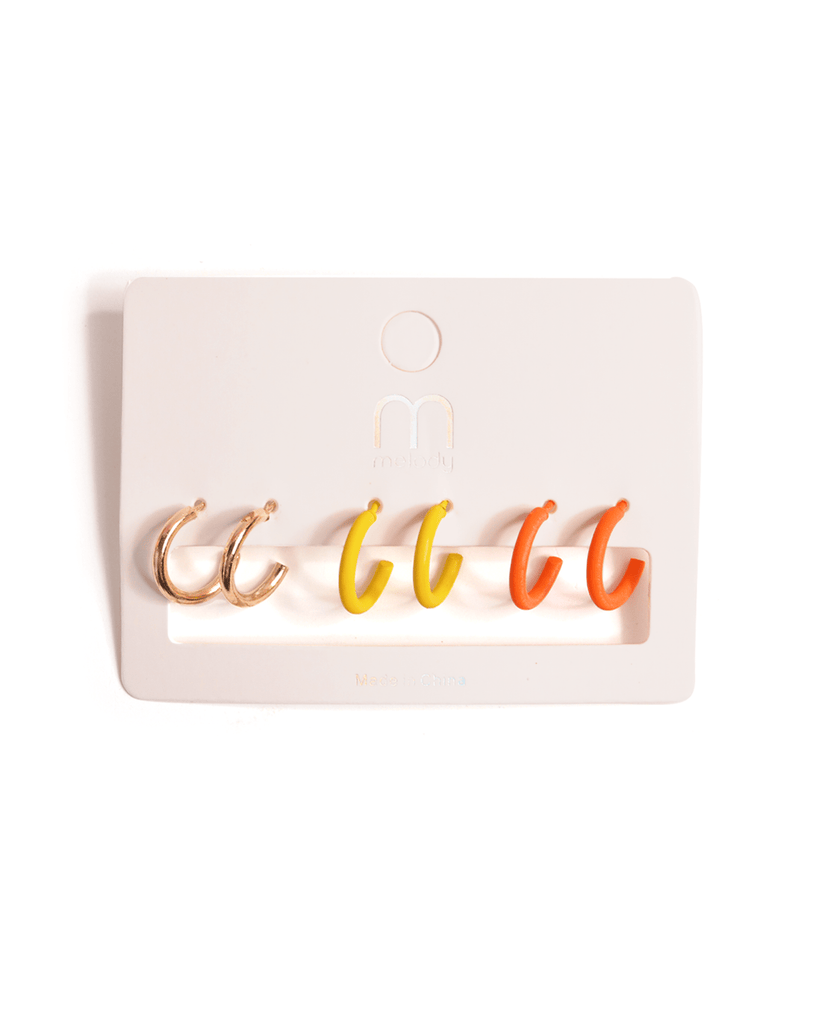 color hoop earrings