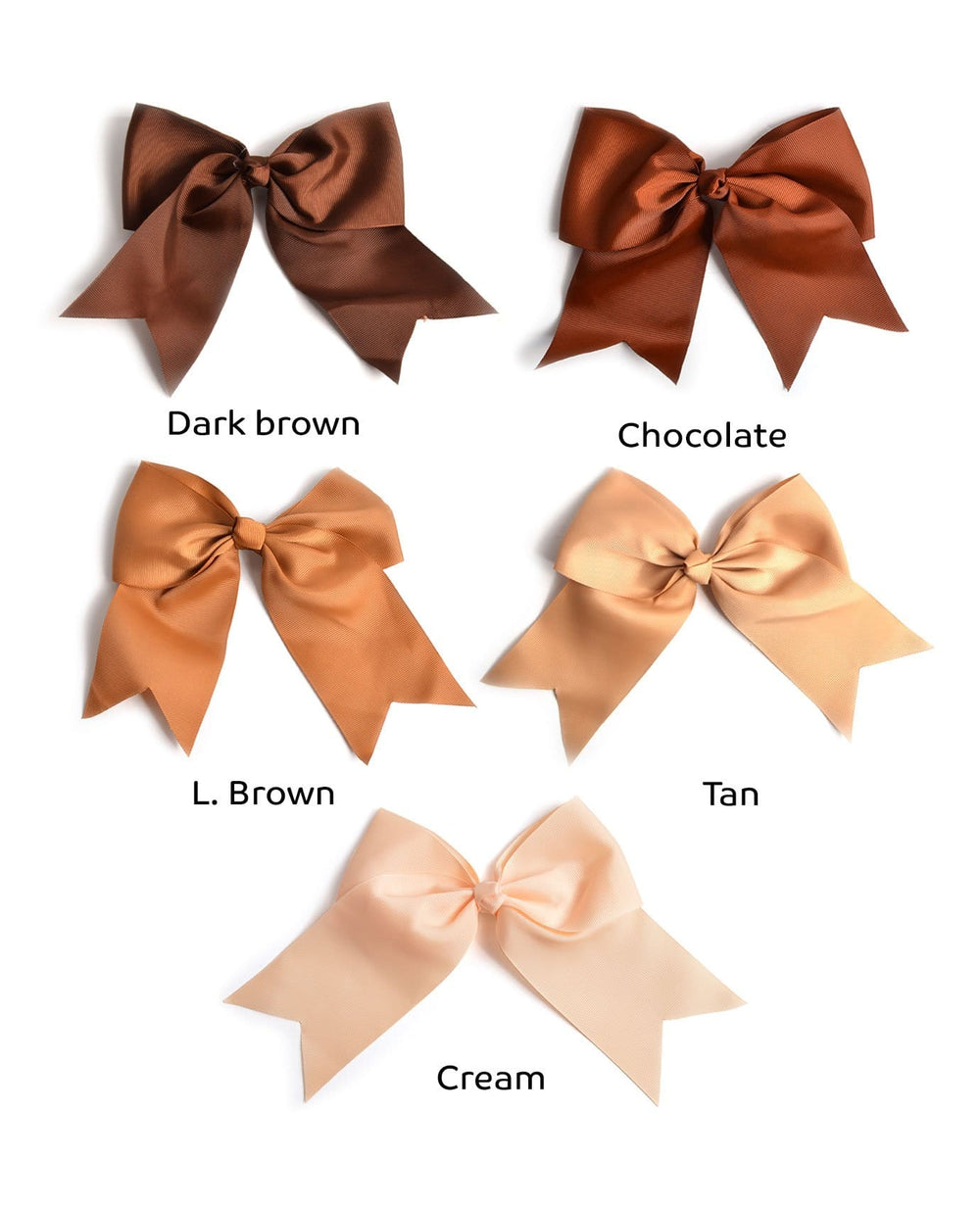 brown tones hair bows