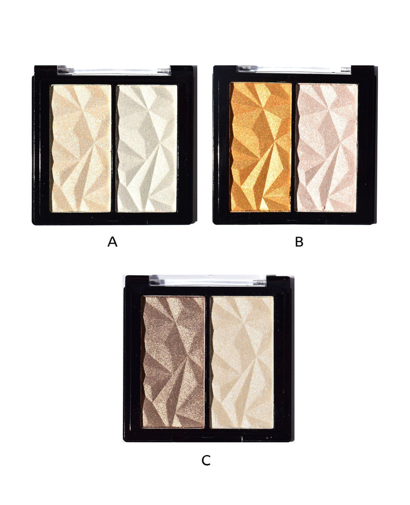 gold, pink, bronze highlighters 