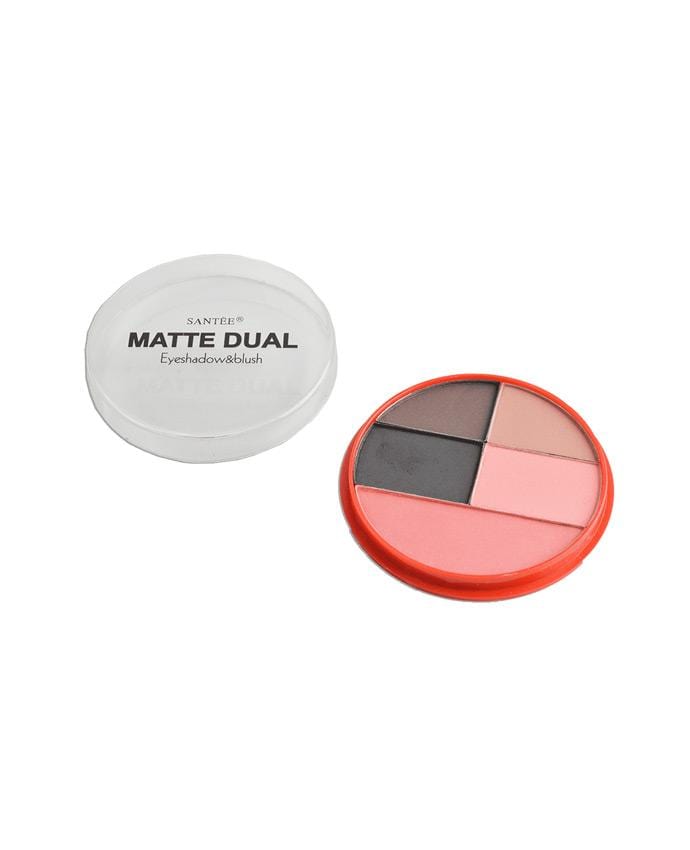 Santee Matte Dual - 4 Eyeshadow Shade & Blush Palette, COSMETIC